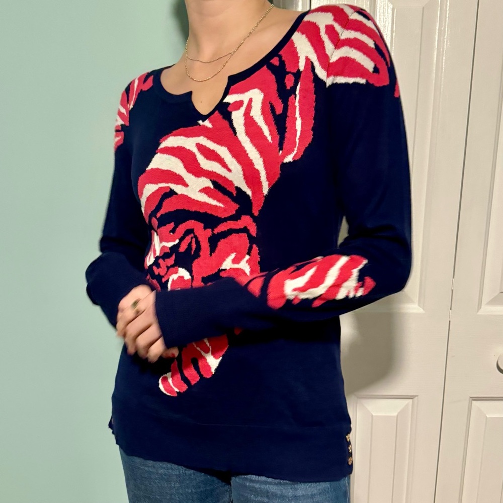 Lilly Pulitzer Navy and Red Sweater